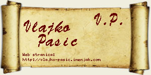 Vlajko Pašić vizit kartica